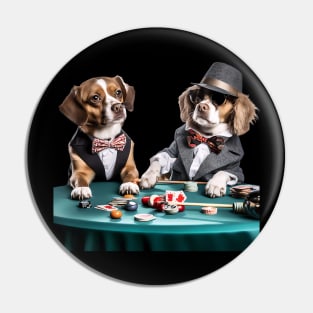 Dogs playing poker Pin