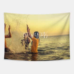 New Jersey - New York beach Tapestry