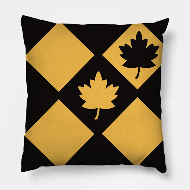 Leaves checker Pillow by Xatutik-Art