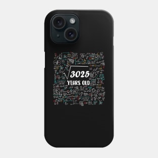 Square Root Of 3025 Bday Math 55Th Birthday 55 Years Old Phone Case