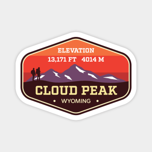 Cloud Peak Wyoming Mountain Climbing Badge Magnet