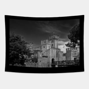 The Scaligero Castle of Sirmione, Lake Garda - Monochrome Tapestry