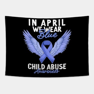 Child Abuse Prevention Awareness Month Blue Ribbon gift idea Tapestry