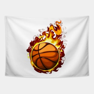 Basketball on FIRE - Ball is LIFE! Tapestry