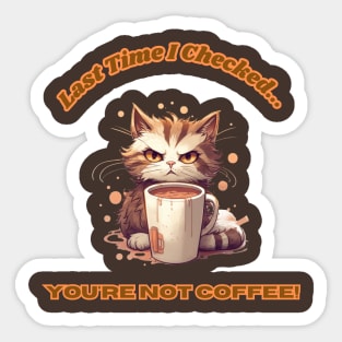 funny Women coffee meme ☕ Sticker for Sale by Mut-artist