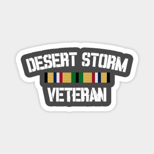 Desert Storm Veteran Pride Cat Gulf War Service Ribbon Magnet