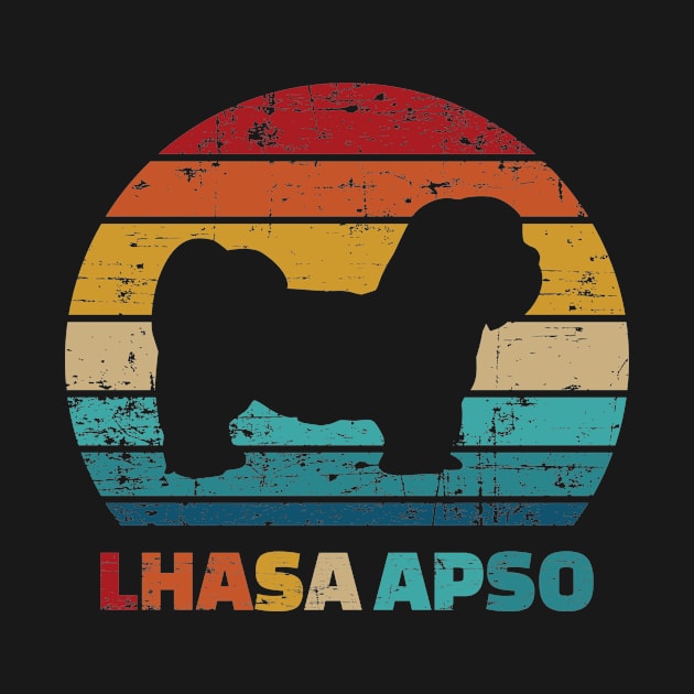 Lhasa Apso vintage retro by Designzz