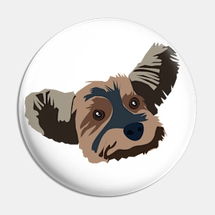 Gus the Yorkie – Cute Dog Art Pin