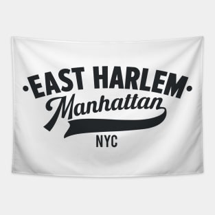 East Harlem Manhattan Minimal Typo Art - T-Shirt & Apparel Design Tapestry