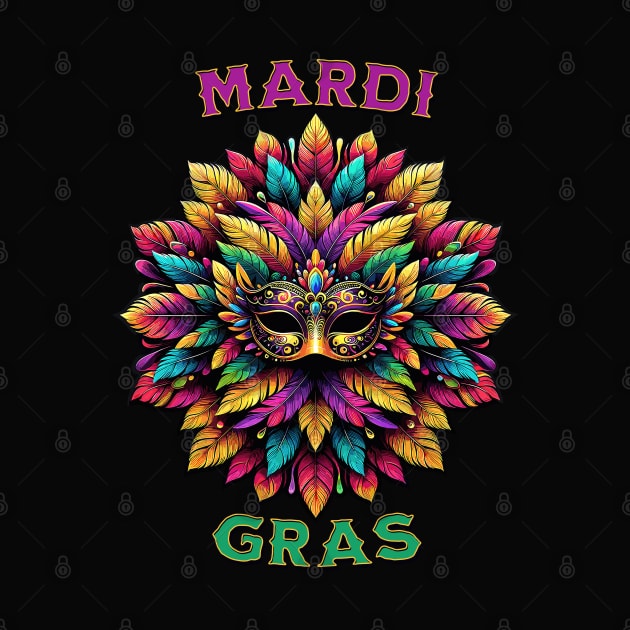 Vibrant Mardi Gras Celebration Art. by SergioArt