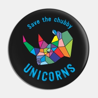 Save the Chubby Unicorn Pin