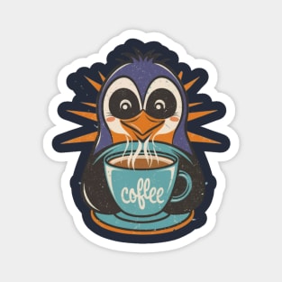 Tired Penguin Coffee Lover Magnet