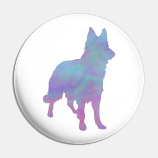 Rainbow Pastel German Shepherd Pin