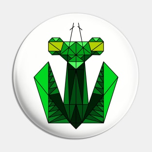 Praying Mantis - Geometric Abstract Pin