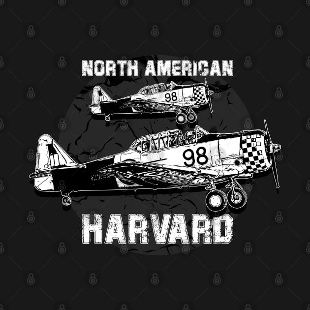 North American Harvard old training aircraft by aeroloversclothing