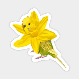 Yellow Parakeet + Daffodil Magnet