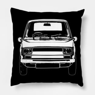 White Fiat 126p Maluch Sketch Art Pillow