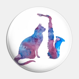 Cat art Pin