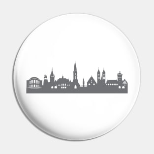 Freiburg in gray Pin