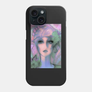 DUSTY MAUVE PINK LADY FACE 70S FASHION MODEL Phone Case