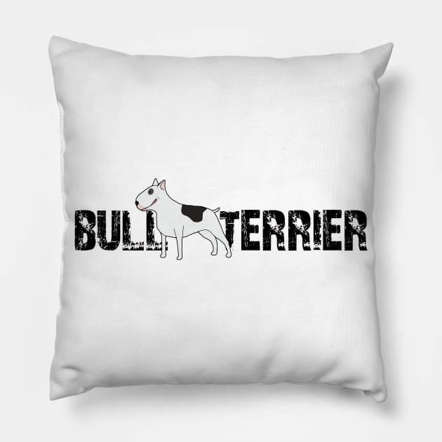 Bull Terrier 3 Pillow by valentinahramov