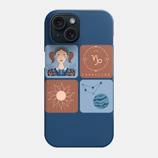 Capricorn Astrological Signs Pattern Phone Case