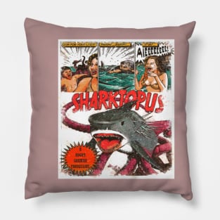 Sharktopus Lobby Poster Retro wash edition Pillow