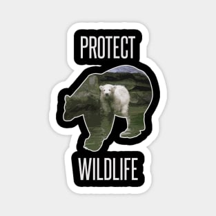 Protect wildlife - polar bear design Magnet