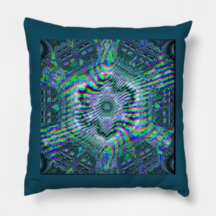 Metatronic Motion - Midnight Flux Wave Pillow