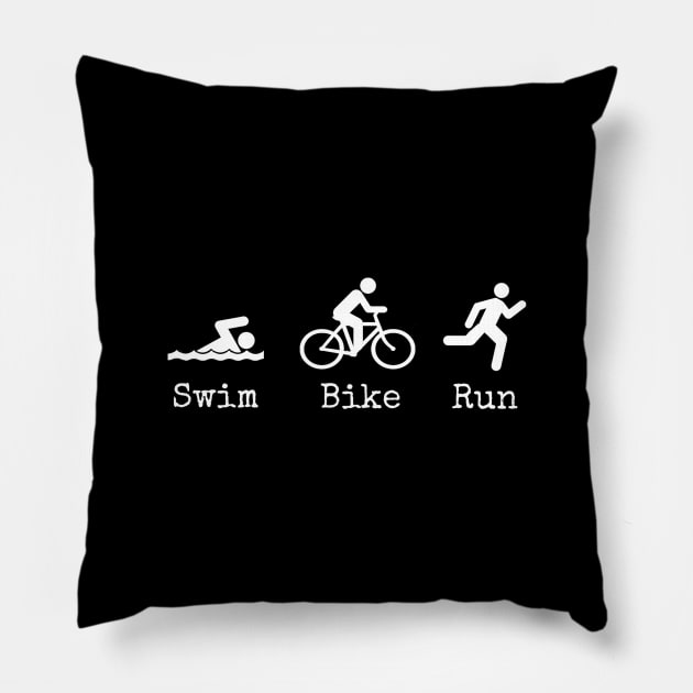 Triathlon Pillow by wanungara