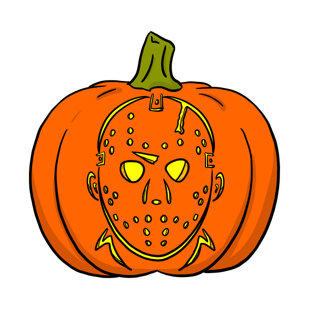 Jason Friday the 13th Jack-o-Lantern by Crystal Ro