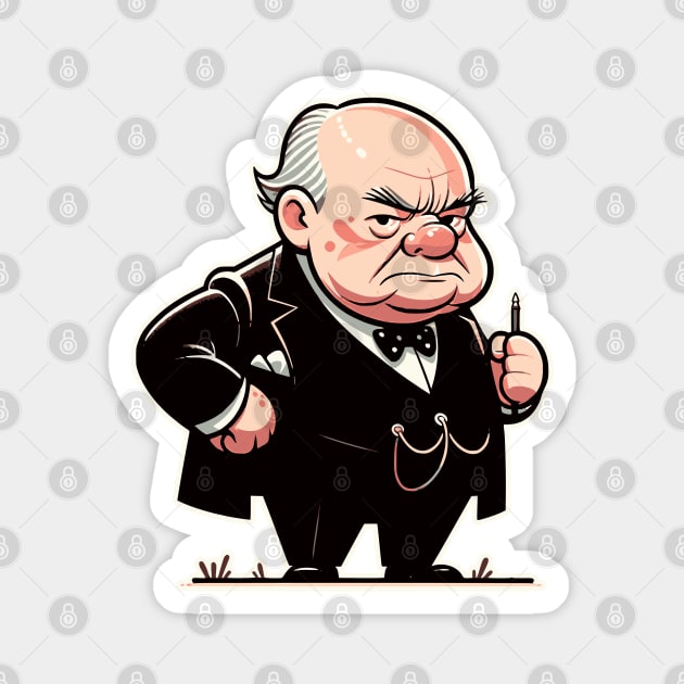 British Prime Minister Sir Winston Churchill British History Magnet by Yesteeyear