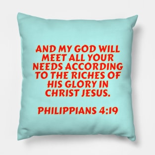 Bible Verse Philippians 4:19 Pillow