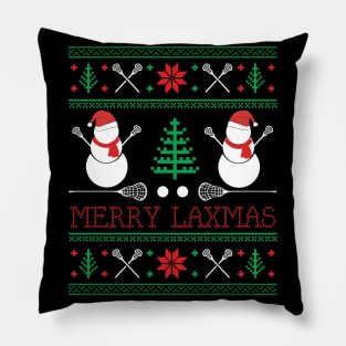 Christmas Lacrosse Lax Player Ugly Christmas Xmas Pillow