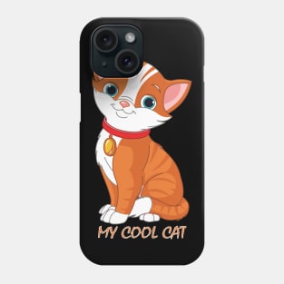 My cool cat tee design birthday gift graphic Phone Case