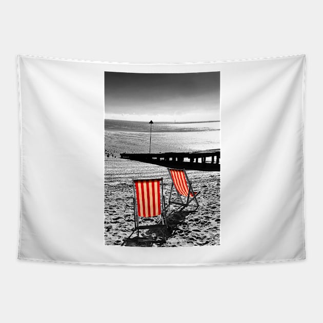 Three Shells Beach Southend on Sea Essex England Tapestry by AndyEvansPhotos