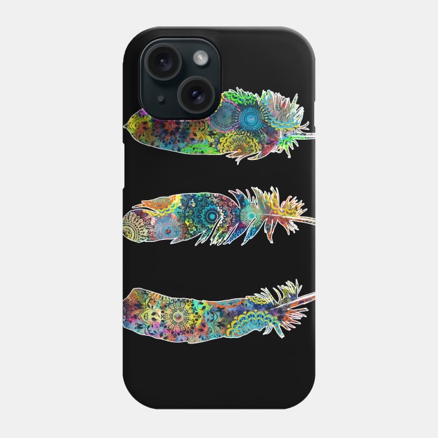 feathers Phone Case by BekimART