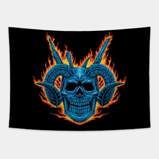 Skull flames Tapestry