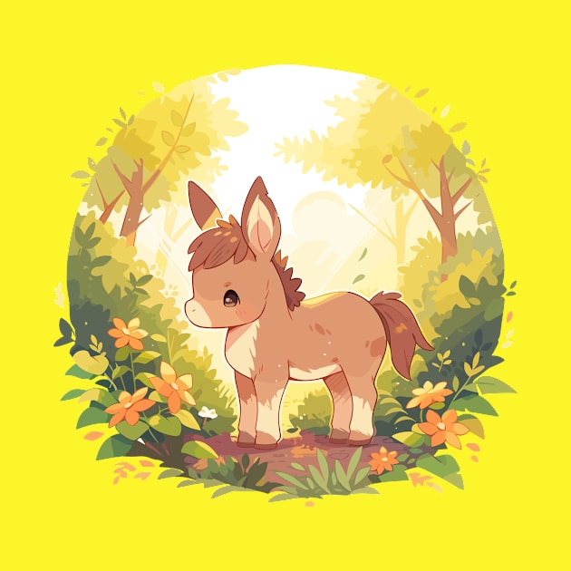 Baby Kawaii Forest Donkey by Kawaii Kingdom