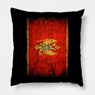 Montenegro Flag Women Men Children Montenegro Retro Vintage Pillow