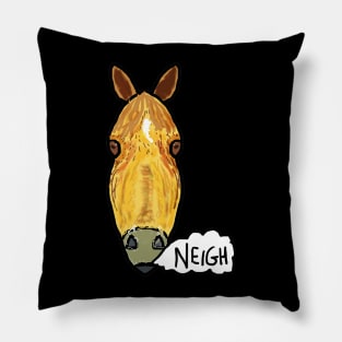 Horse Face Neigh Pillow