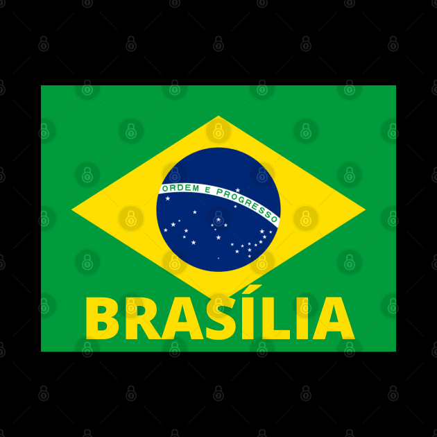 Brasília City in Brazilian Flag by aybe7elf