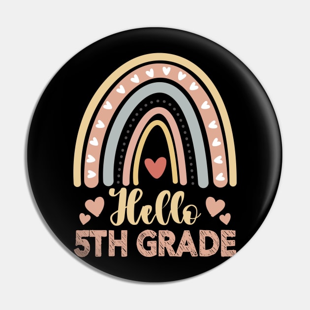 Hello 5th Grade Cute Fifth Grade Teacher Pin by ArtedPool