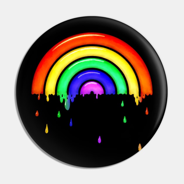 glassy retro rainbow Pin by SuRReal3D