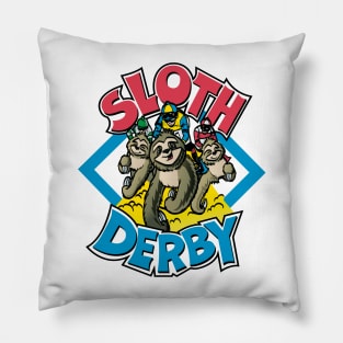 sloth derby, funny sloths Pillow