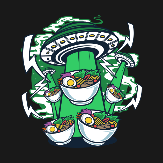 UFO Ramen Noodle Flying Japanese Ramen Lover by anubis1986