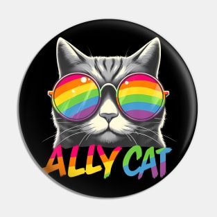 Ally Cat Transgender Trans Pride Stuff Flag Transsexual Lgbt Pin