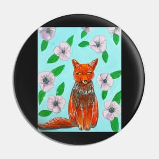 Floral Foxy Pin