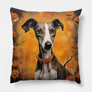 Whippet Halloween Pillow