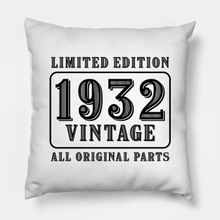 All original parts vintage 1932 limited edition birthday Pillow